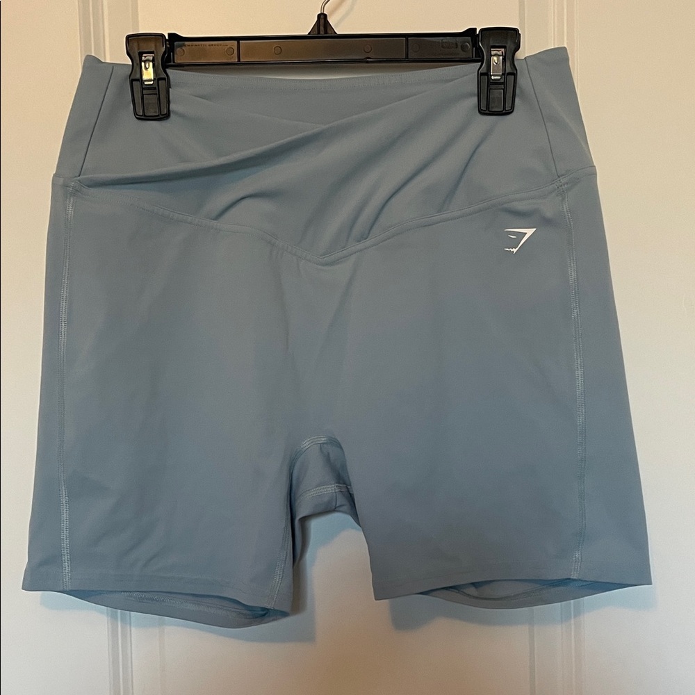 Gymshark Light Blue High-Waisted Bike Shorts
